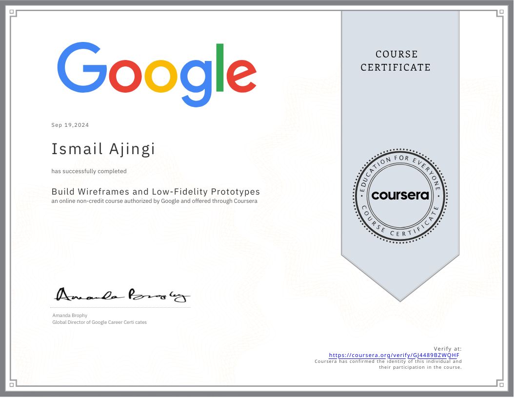 Coursera certification